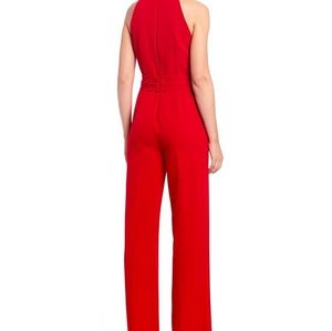 Red jumpsuit by Alex Marie